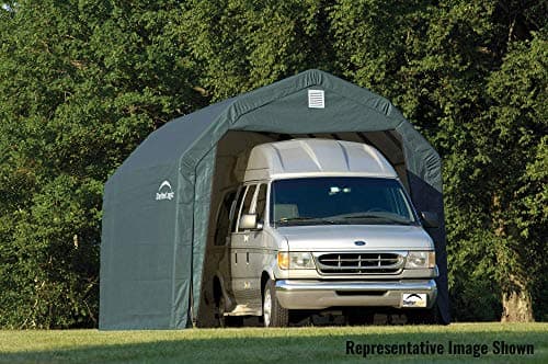 ShelterLogic ShelterCoat Barn Style Garage, Green, 12 x 28 x 11 ft. — view 4