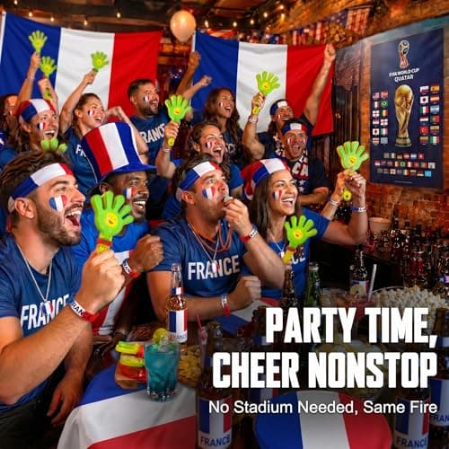 2026 World Cup Fan Accessories Kit, 7 PCS World Soccer Sport Cup Gear Set, Soccer Merchandise for Soccer Party Decorations, Stadium Events, Watch Party, Home Cheering (France) — view 4