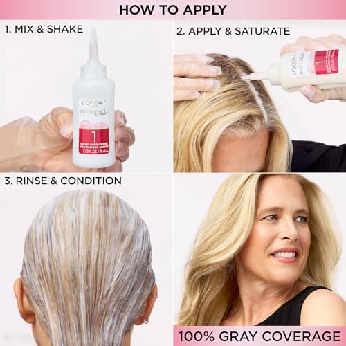 L'Oreal Paris Excellence Crème Permanent Hair Dye, Triple Care Hair Color with Hyaluronic Acid for 100% Gray Coverage, 4 Dark Brown, 1 Kit (Packaging May Vary) — view 5