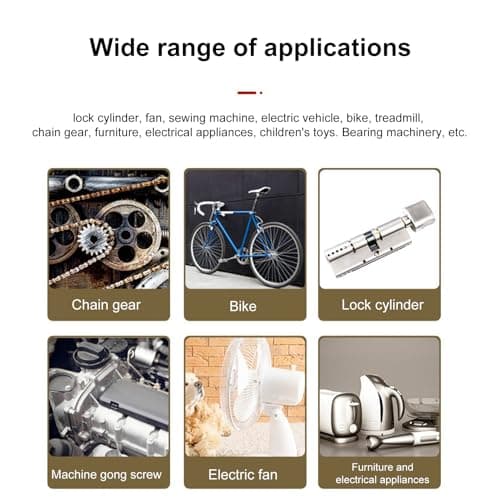 Oil for Door Hinges Noise- Door Lock Lubricant Grease, Rust Removal Multi-Purpose Lubricating Solution, Fans Bikes Sewing Machines Equipment, Anti-Rust Metal Lubricant Spray for Squeaky Hinges — view 2