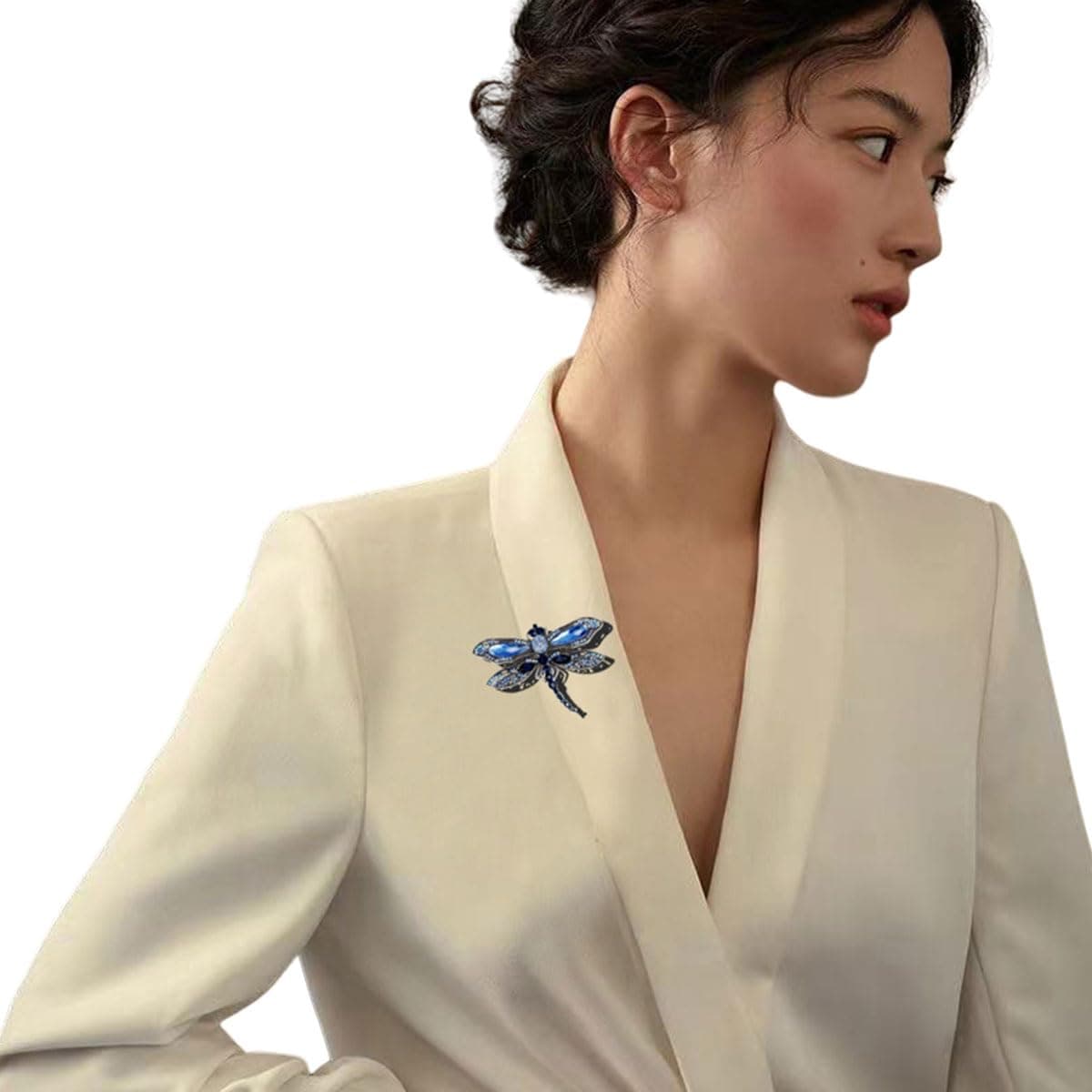 FAIRYGATE Anti Exposure Fixed Brooches Women Unisex Vintage Rhinestone Office Party Brooch Pins Lapel Pin Dress Suit Accessories Boutonniere — view 5