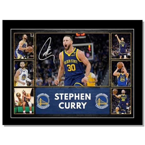 LPAIWXY Stephen Curry Poster For Fans Kids room Bedroom wall Decor-Basketball Stephen Curry Signed Posters Canvas Prints Picture For Teen Boy girls Gifts
