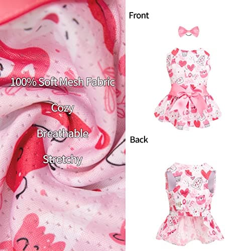 CuteBone Dog Mesh Dress Puppy Sundress Pet Outfit Summer Fashion for Small Dogs Girl Cat Clothes — view 2