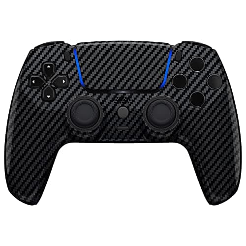 eXtremeRate Luna Redesigned Graphite Carbon Fiber Front Shell Touchpad Compatible with ps5 Controller BDM-010 020 030 040 050, Replacement Custom Touch Pad Cover Compatible with ps5 Controller — view 5