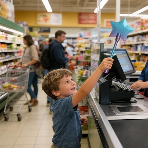 3D Printed Credit Card Wand Tap to Pay, Magic Wand Contactless Payment Card Holder, Suitable Scenarios for Card Payment (Star-E) — view 5