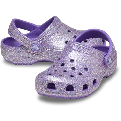 Crocs Unisex Kids Classic Glitter Clogs (Little Kid/Big Kid) Purple 13 Little Kid Medium — view 2