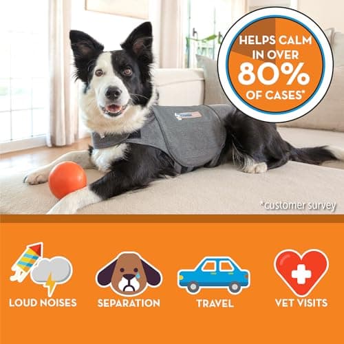 ThunderShirt for Dogs, Medium, Heather Gray Classic - Dog Anxiety Relief Calming Vest — view 3