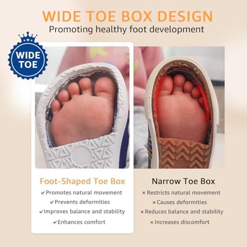 STQ KIDS Toddler Girls Barefoot Wide Toe Box Sneakers Casual Walking Tennis Shoes Soft Preschool Comfortable Running Durable Cute Water Pink Toddler Size 7 — view 2