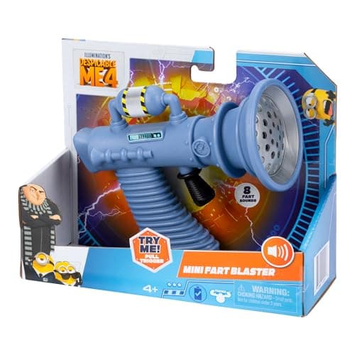 Minions Despicable Me 4 SFX Mini Fart Blaster | Kids Can Blast Out 8 Different Silly Fart Noises When They Press The Button | Includes 2 AAA Batteries | Suitable for Ages 4 & Up — view 2