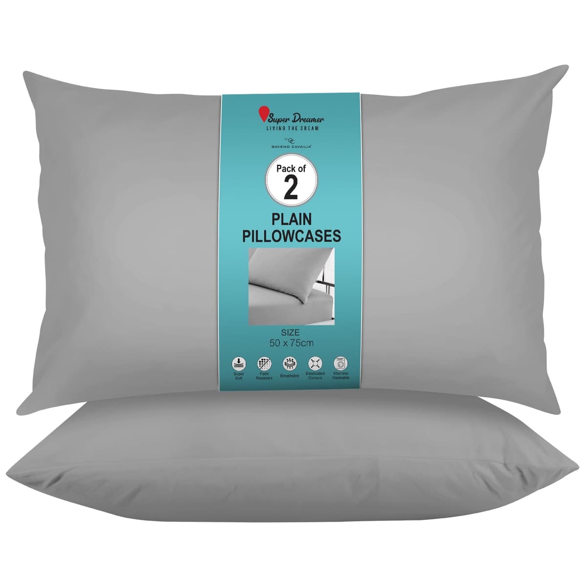 GC GAVENO CAVAILIA Fitted Sheet Single Bed (91 x 190cm) - Grey Bedding Sheets - Plain Dyed Microfiber Bed Sheets Single - (10 inch) 25cm Deep Pocket Bottom Sheet - Easycare - Wrinkle & Fade Resistant — view 9