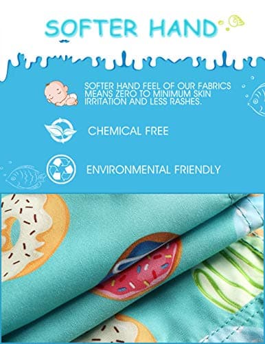 maamgic Boys Swim Trunks Swim Shorts Toddler Bathing Suit Quick Dry Beach Board Shorts for All Ages,Doughnut Green,5-6 Years — view 3