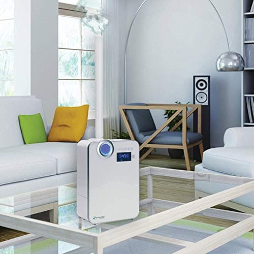 PureGuardian 10L Output per Day Ultrasonic Warm and Cool Mist Humidifier, Large Room, Home, Office, Easy Quiet Operation, Digital Display, Auto Humidistat, Timer, Auto Shut-Off, Pure Guardian H7550
