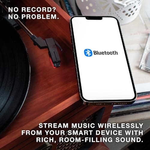 Victrola Quincy - 6-in-1 Bluetooth Record Player - Mahogany — view 2