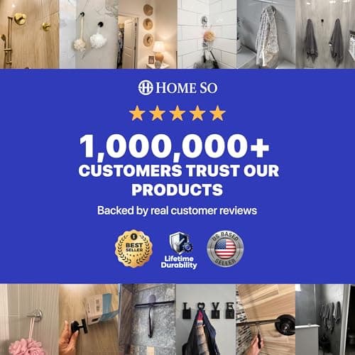 HOME SO Suction Cup Hooks for Shower & Bathroom Towel Holder 2-Pack – Suction Cups Hooks for Hanging Towels, Robes, & Coats - Tiles, Glass Door or Mirror – Shower Hooks & Towel Hooks Organizer -Nickel — view 8