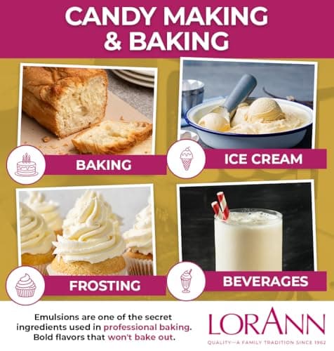 LorAnn Butter Bakery Emulsion, 4 oz - Intense Butter Flavor Extract for Baking, Cookies, Frosting, Ice Cream, Popcorn, Smoothies and Beverage - Vegan, Gluten, Sugar, and Nut Free — view 3