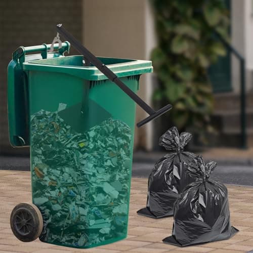 CheriMuMu Manual Trash Compactor, Outdoor Waste Recycling Hand Tool, Portable Compacting Trash Can, Small Household Wastemate Bin Compactor, Touchless Trash Bin Compactor for 60-100L Wheelie Bins