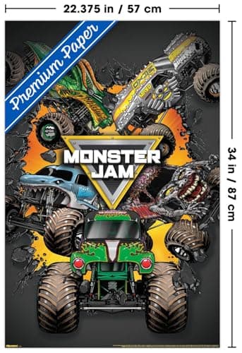 Monster Jam - Bust Out Debris Wall Poster, 34L" x 22.4W", Premium Unframed Version — view 2