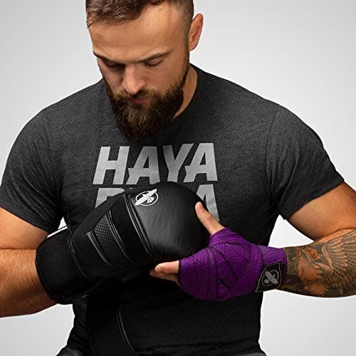 Hayabusa Boxing Hand Wraps Perfect Stretch 4.0 for Men & Women - Purple Lotus, 180 inches — view 5