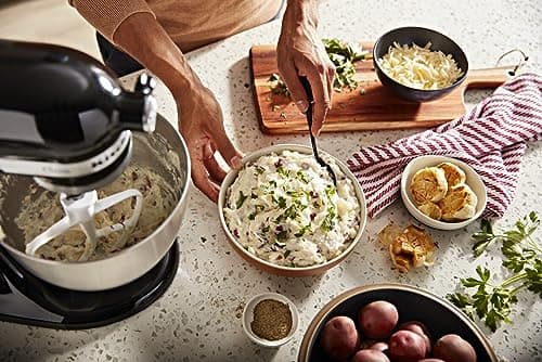 KitchenAid Classic Series 4.5 Quart Tilt-Head Stand Mixer K45SS, Onyx Black — view 5