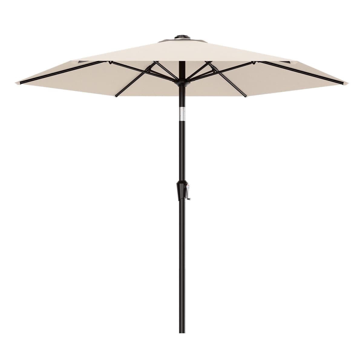 AreShark 10 FT Patio Umbrella for Outdoor, Outdoor Table Umbrella with Push Button Tilt and Crank, Outdoor Patio Umbrellas with 6 Sturdy Ribs, Patio Umbrellas for Market, Garden, Pool (Red) — view 9