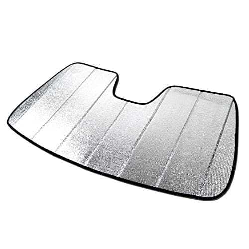Front Car Windshield Sun Shade Compatible with 2009-2015 BMW F01 F02 750i 750iL | Custom Fit Visor Accordion Fold Style Sun Protector | Silver & Grey 1-pc Set | SS-025