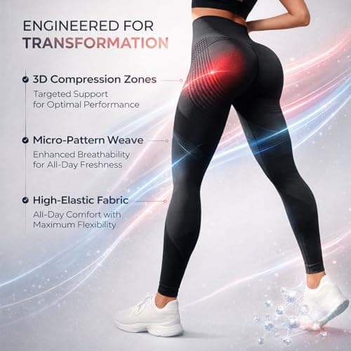 2026 NEW 3D Cellulite Leggings Breathable Multiple Colors/Styles High Waist 3D Anti Cellulite Leggings for Women (Black,XX-Large) — view 3