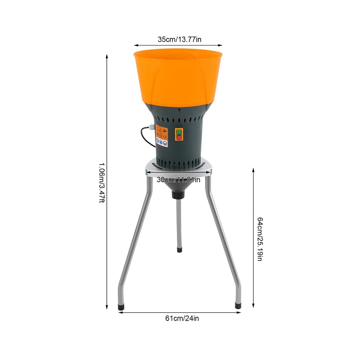 Molinillo eléctrico de cereales, molinillo de granos, molinillo de cereales, con 5 coladores de granos, maíz, cereales, pienso, harina (tipo B, 1300 W, 50 L) — view 2