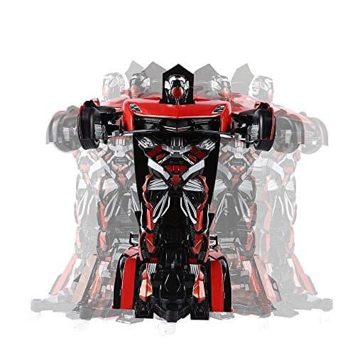 SainSmart Jr. Remote Control Car, Transform Robot RC Cars for Kids Toys, 1:14 Scale Car with One-Button Deformation, 360°Drifting, and Realistic Engine Sound, Gifts for Boys Girls Aged 8+, Red — view 4