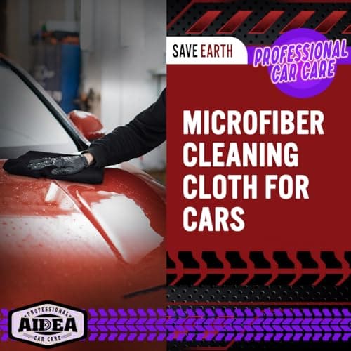 AIDEA Microfiber Cleaning Cloth Black 20PK, Microfiber Towels for Cars, Premium Car Cloth, Dusting Cloth Lint Free Cleaning Rags for SUVs, House, Kitchen, Window, Workshops,12×12" — view 3