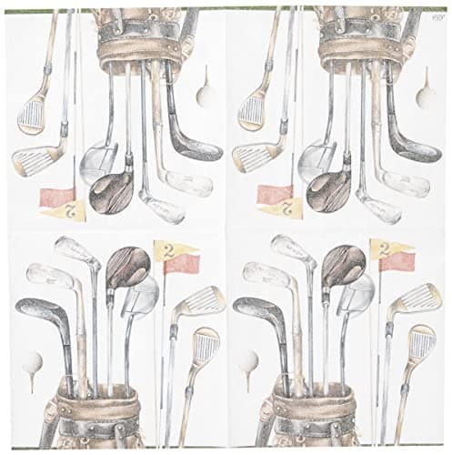 Boston International IHR Cocktail Beverage Paper Napkins, 20-Count, 5 x 5-Inches, Golf White — view 3