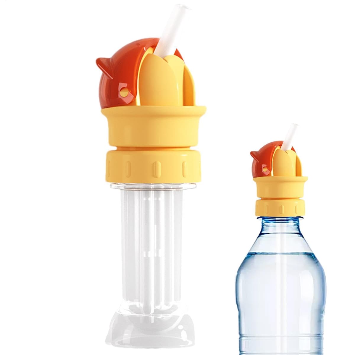 Lid 2 in 1 Design Straw Cap 11.6x5.2cm Water Bottle Spout Adapter for Kids Pp Silicone Anti Choking Spill-Proof Water Bottle Cap Detachable Washable Heat Resistant for Most Standard Bottles — view 7