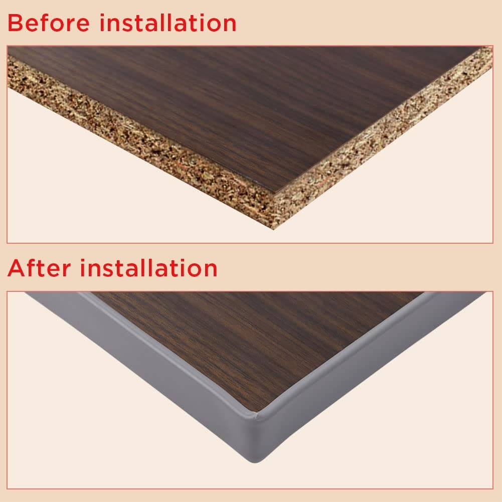 flintronic 5m*12mm U-Shape Flexible Furniture Edge Banding, Baby Safty Baby Edge Protector, Self Adhesive TPE Wood Edging Tape, DIY Furniture Edge Trim for Table, Cabinet, Furniture Restoration — view 5