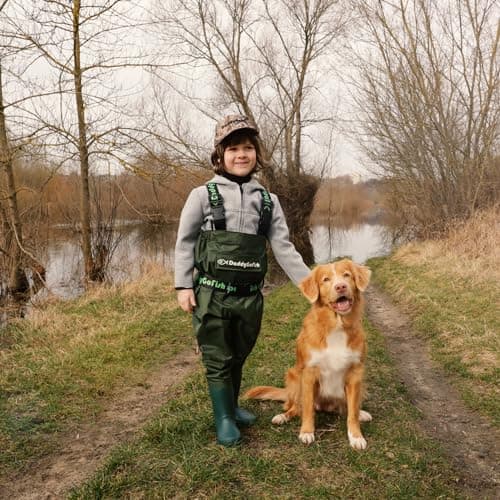 DaddyGoFish Chest Waders for Kids and Adults, Fishing and Hunting Waders with a Pocket and a Wader Hanger — view 5