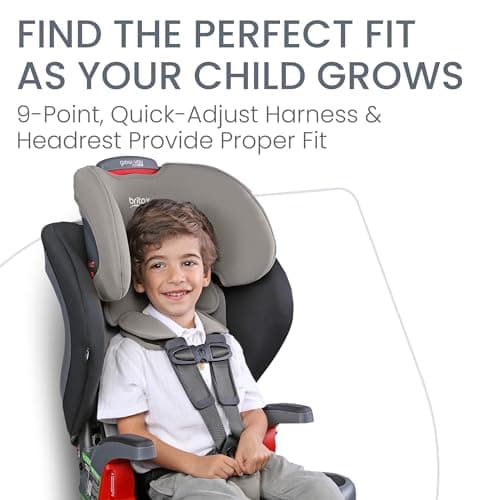 Britax Grow with You ClickTight Harness-2-Booster Car Seat, 2-in-1 High Back Booster, Gray Contour — view 6