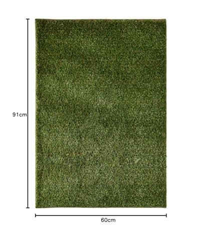 iCustomrug Artificial Thick Realistic Grass Mats & Turf Rugs 2' X 3' Synthetic Grass in Many Custom Sizes and Widths with Finished Edges with Binding Tape(Pack of 2)