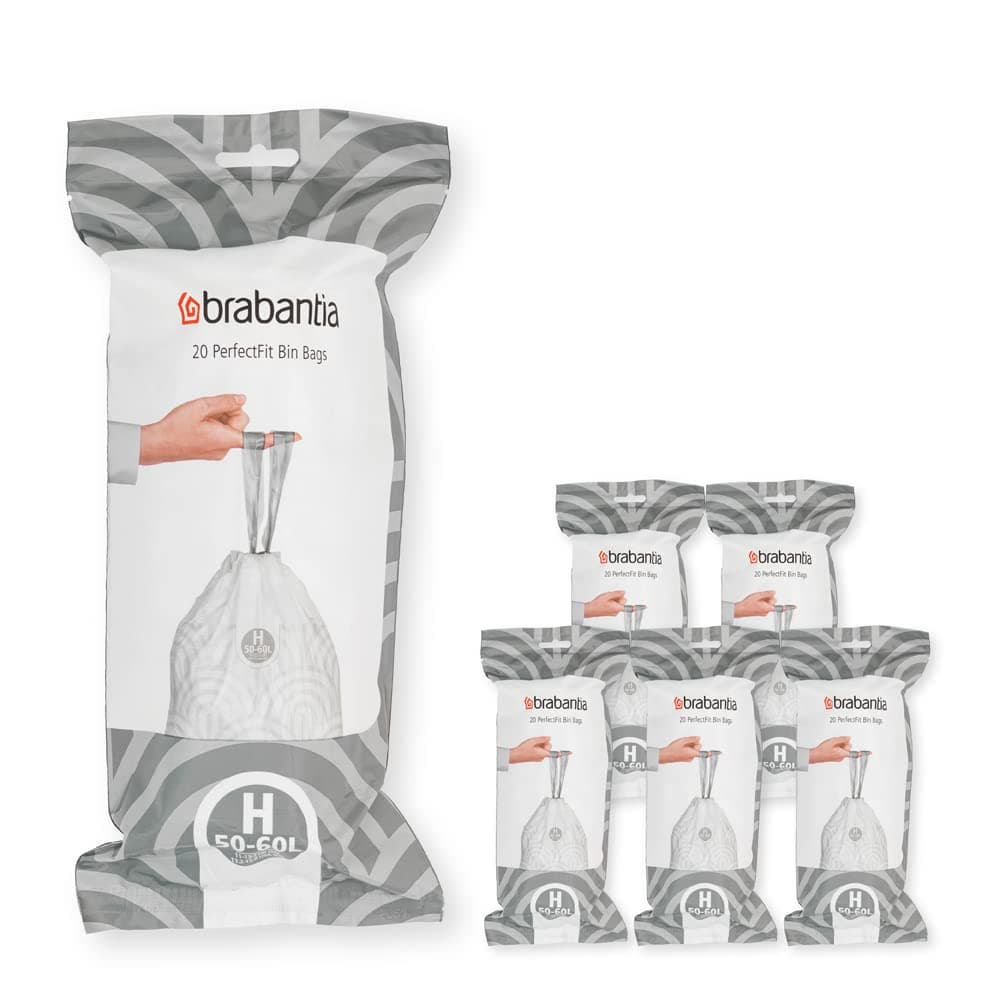 Brabantia Bolsas de Basura PerfectFit (Código L/40-45L) Extra Resistentes Bolsas con cinta de cierre (40 Bolsas) — view 17