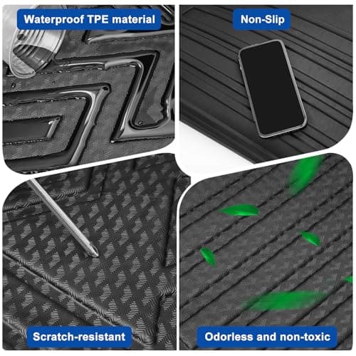 FIILINES Cargo Mat for Kia Sportage 2023-2026, All Weather Trunk Cargo Liner with Backrest Liner Sportage Accessories Black (Both Sides can be Trimmed) — view 5