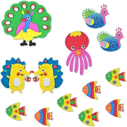 UPINS 300 Pcs Black Wiggle Googly Eyes with Self-Adhesive, 6 mm 8 mm 10 mm 12 mm Mixed Packaging — view 2