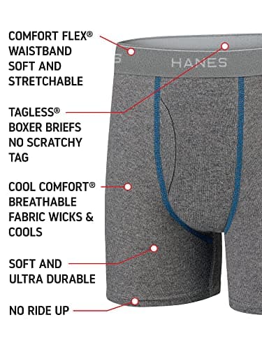 Hanes® Boys' Tagless® Boxer Briefs, 10-Pack Value Pack — view 3