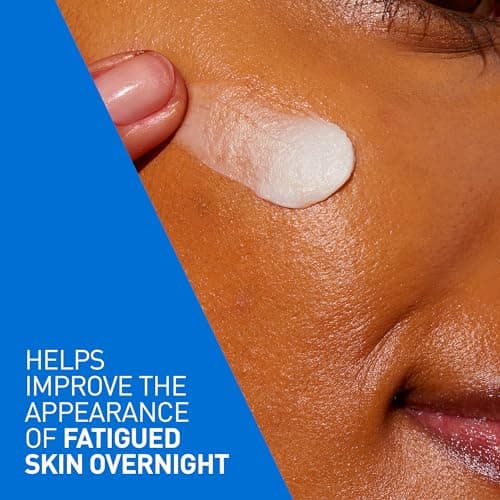 CeraVe Night Cream for Face, Skin Renewing Moisturizer for Men & Women With Hyaluronic Acid, Niacinamide, Bio Peptides & Ceramides. Fragrance Free, Non-comedogenic, Suitable for Sensitive Skin — view 2