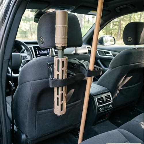 2026 Ultimate Universal Seat Back Holder Rack Adjustable Vehicle Rifle Vertical Holder Gun Sling Organizer, Auto Front Seat Organizer Shooters for Hunting Gear Rifles (A) — view 2