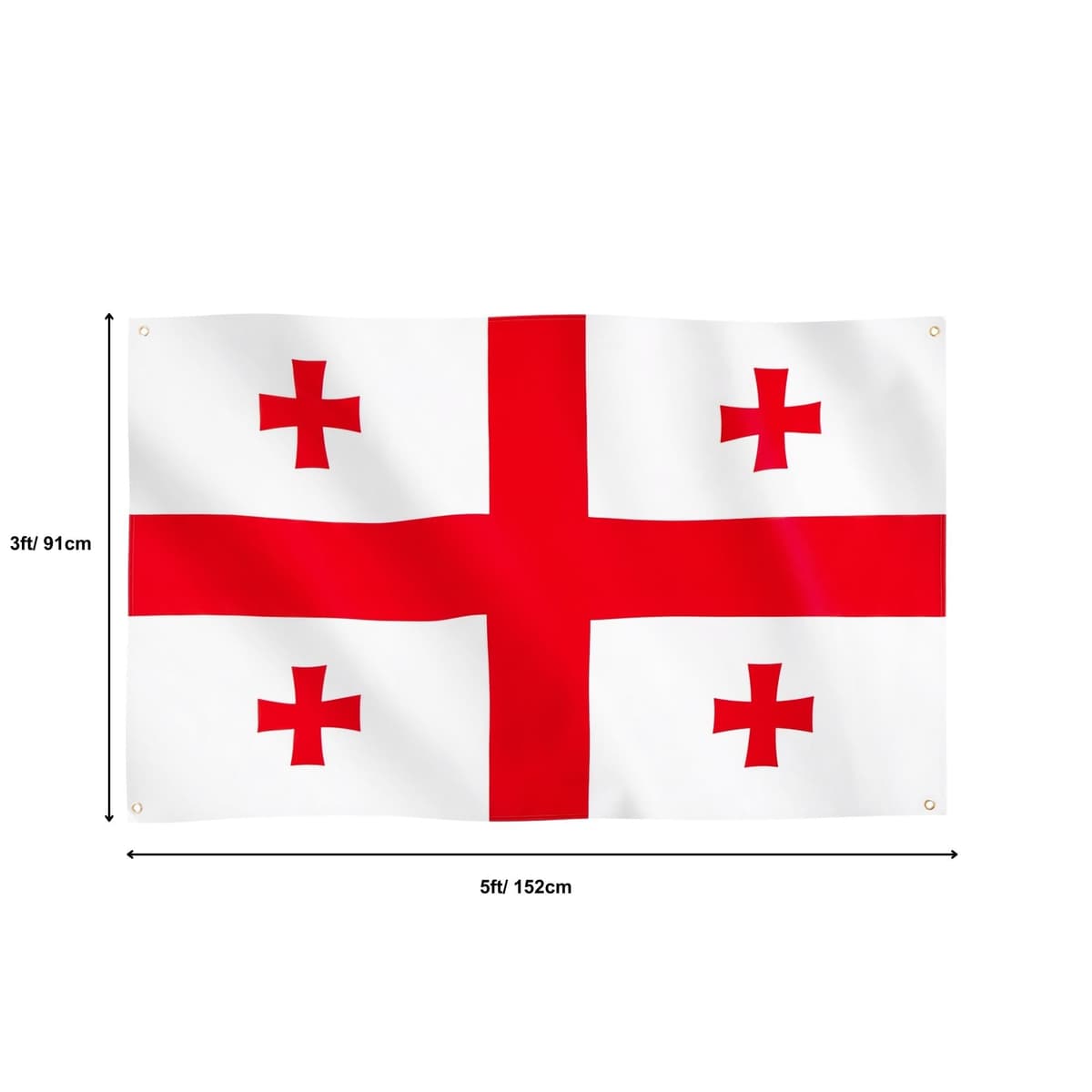 Runesol Cornwall Flag - 91x152cm, 3ft x 5ft, Cornish Flag, 4 Grommets, Eyelet in Every Corner, Premium Quality, Inside & Outside Use, Vivid Colours — view 106