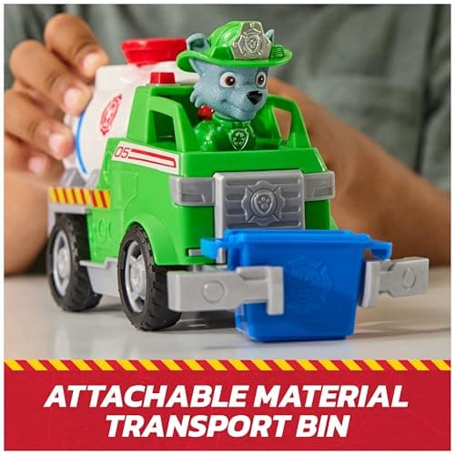 PAW Patrol Fire Rescue: Rocky Rescue Fire Tanker with Action Figure, Grab Claw and Toy Truck, Kids Toys for Boys & Girls Ages 3 and Up — view 5