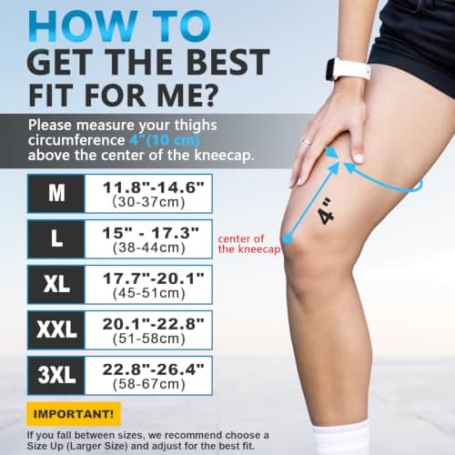 Knee Brace with Side Stabilizers, Adjustable Knee Support for Men/Women, Compression Knee Braces Support for Meniscus Tear, Arthritis, ACL/MCL, Knee Pain Relief,Running,Weightlifting,Sports — view 3