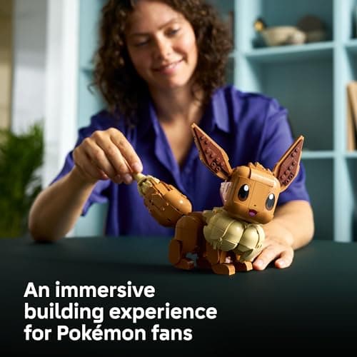 LEGO Pokémon Eevee - Collectible Building Set for Adults, Ages 18+ - Posable Pokémon Figure for Display - Desk, Bookshelf or Home Office Decor - Gift for Men & Women - 72151 — view 2