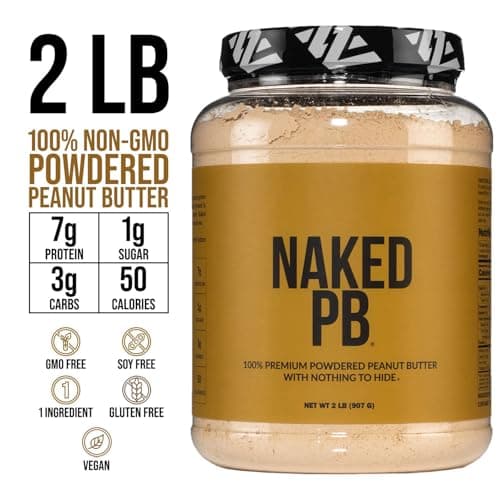 2LBs Premium Powdered Peanut Butter from US Farms – Bulk, Only Roasted Peanuts, Vegan, No Additives, Preservative Free, No Salt, No Sugar - 76 Servings - NAKED PB — view 3
