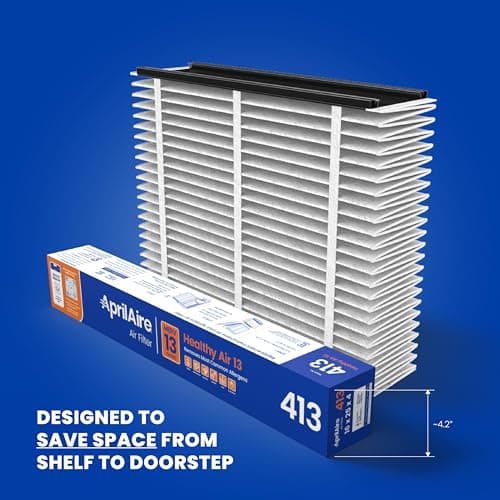 Genuine AprilAire 413 Replacement Filter for AprilAire Whole House Air Purifiers - MERV 13, Healthy Home Allergy, 16x25x4 Air Filter (Pack of 1) — view 10