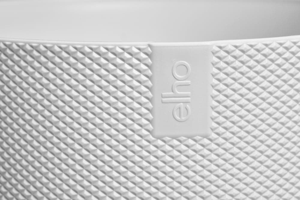 Elho Jazz Round 14cm - Maceta Pequeña Interior - Estructura Única - 100% Plástico Reciclado - Ø 14.2 x H 13.1 cm - Blanco/Silky White — view 5