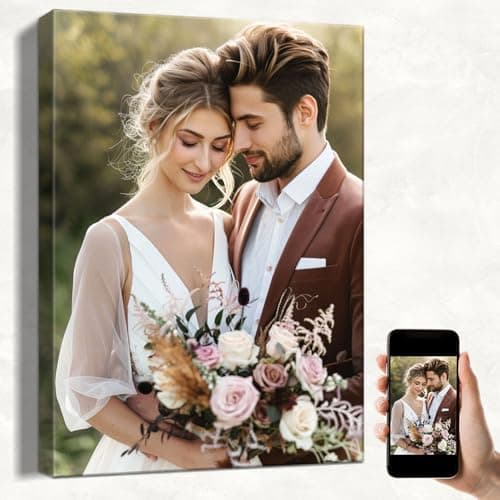 karani Custom Canvas Prints with Your Photos, Personalized Wall Art for Home Decor, Unique Personalized Gifts for Wedding, Birthday, Family & Friends, Ready to Hang Canvas Prints 8x10