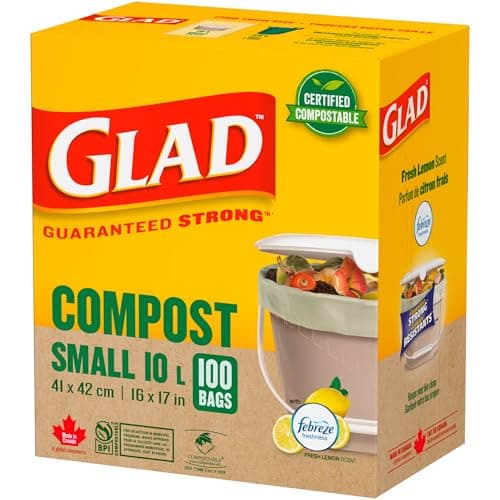 Glad 100% Compostable Bags - Small 10 Litres - Lemon scent 100 Compost Bags — view 4